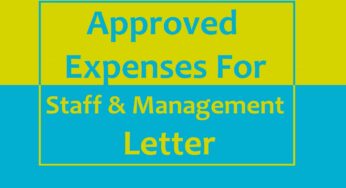 Approved Expenses For Staff And Management Letter Template