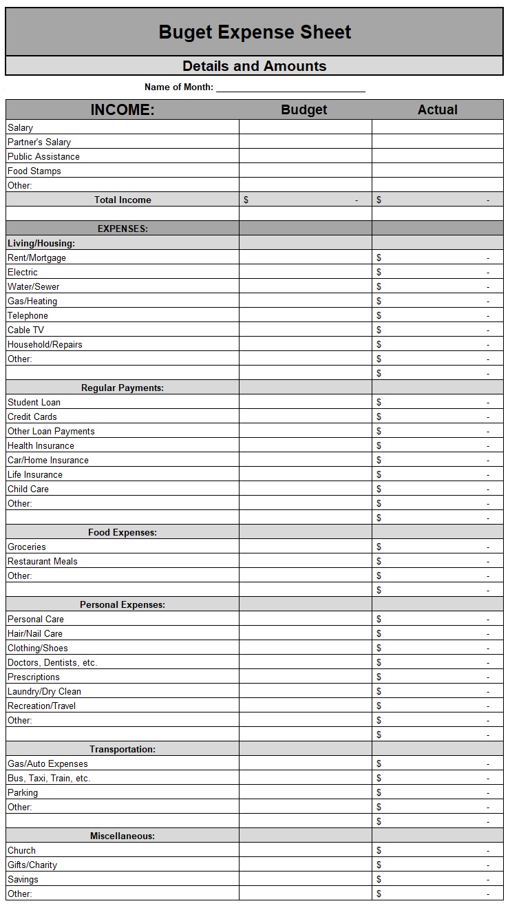 Budget Expenses Template Free Word Excel Templates Budget Expenses Template Free Word Excel Templates