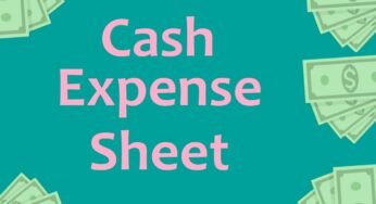 Daily Cash Expenses Sheet Template