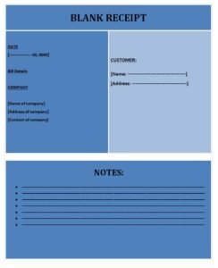 Expense Receipt Template | Free Word &amp; Excel Templates