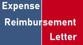 Expense Reimbursement Letter Template