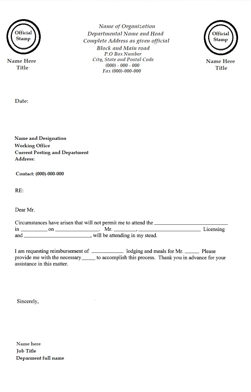 Reimbursement Letter Template reimbursement-letter-template