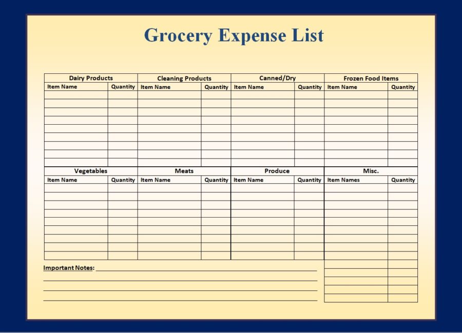 Expense List Template Free Word Excel Templates Expense List Template Free Word Excel Templates