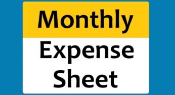 Monthly Expenses Sheet Template