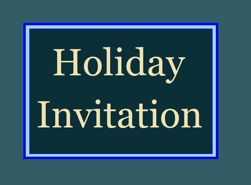 Holiday Invitation Template