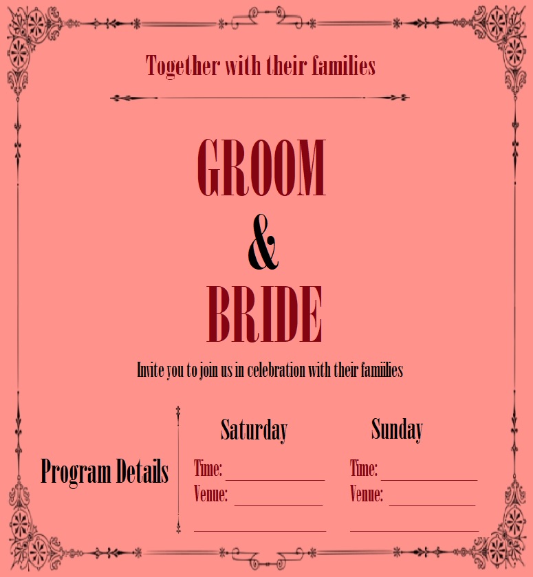 Wedding Invitation Templates