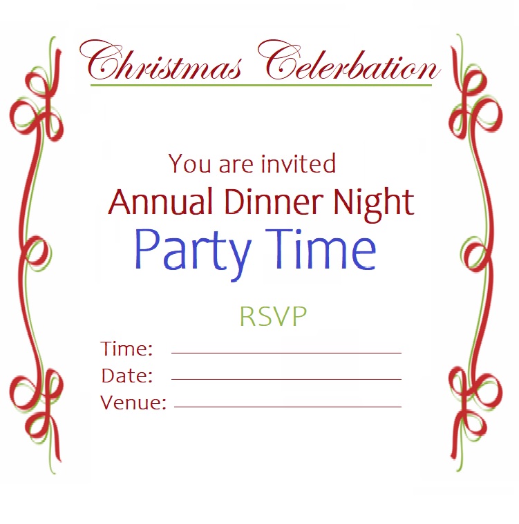Christmas Celebration Invitation Design Template