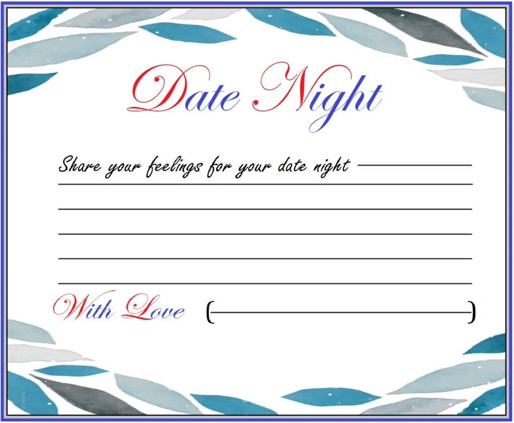 Date Night Invitation Format Free Word & Excel Templates