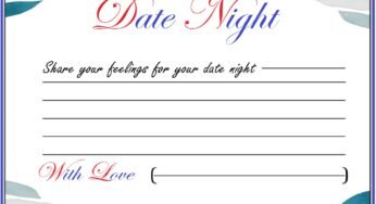Date Night Invitation Template
