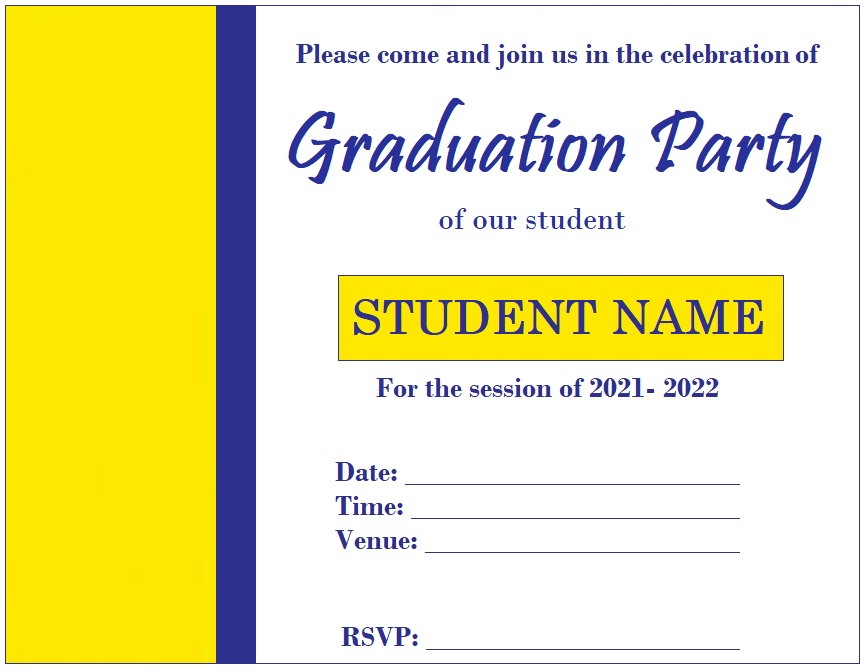 Graduation Invitation Format