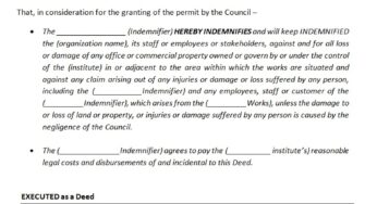 Deed of Indemnity Template, Importance and Advantages
