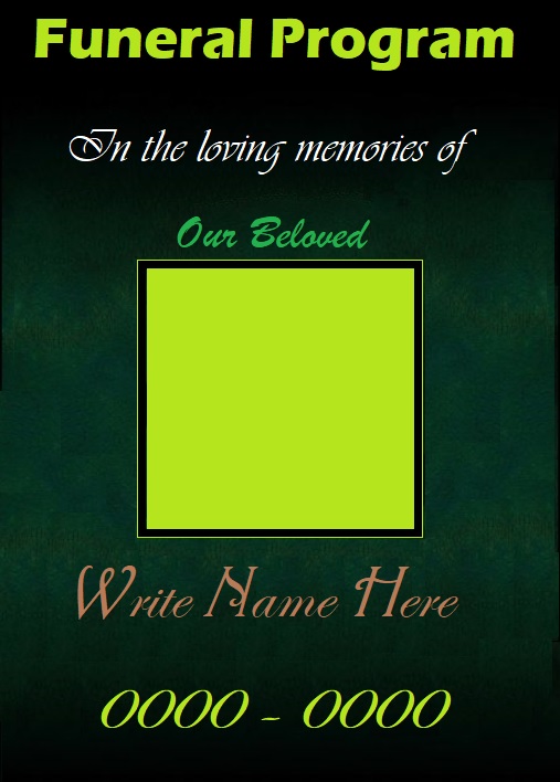 Funeral Program Design Template