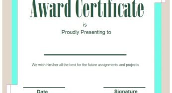 Award Certificate Template