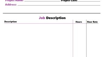 Job Estimate Template