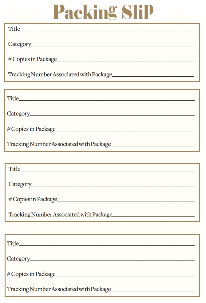 Packing Slip Template