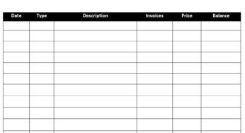 Billing Statement Template