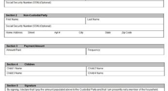 Child Support Agreement Template