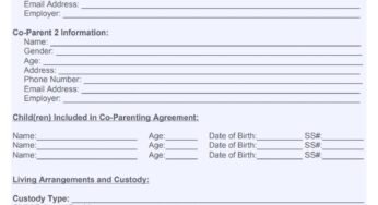Co-Parenting Agreement Template