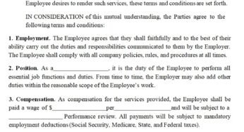 Compensation Agreement Template