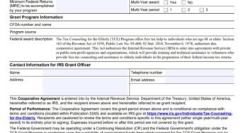 Cooperative Agreement Template