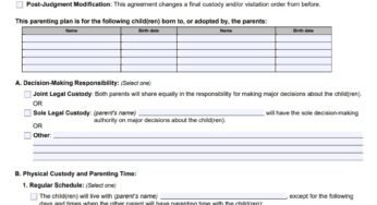 Custody Agreement Template