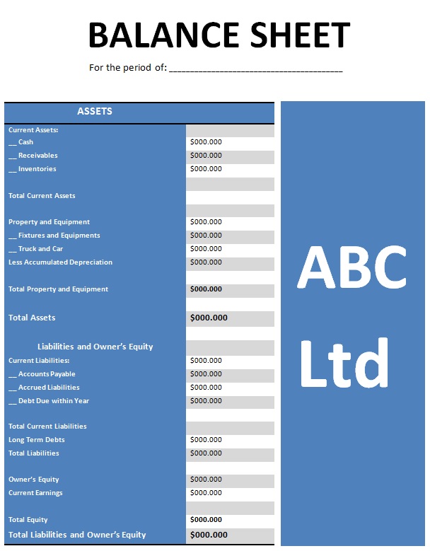 Financial Statement Template