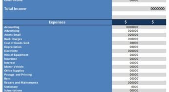 Income Statement Template
