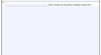 Sworn Statement Template
