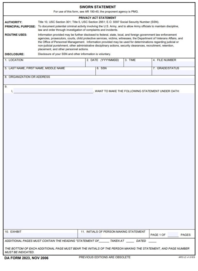 Sworn Statement Template Free Word Excel Templates Sworn Statement Template Free Word Excel Templates