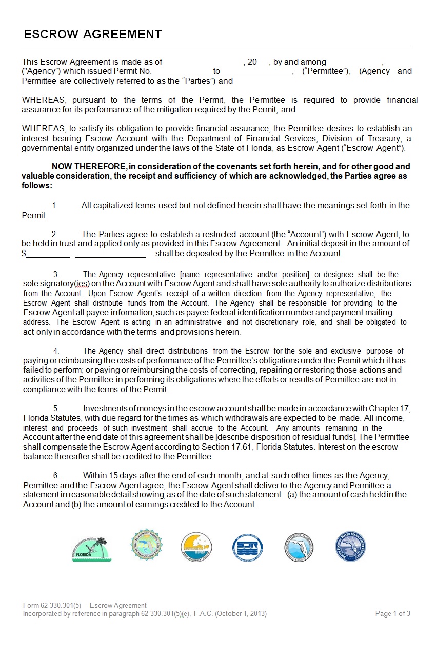 Escrow Agreement Template