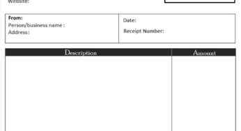 Business Receipt Template