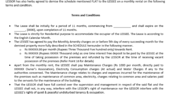 Rental Agreement Template