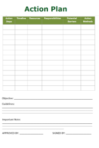 Action Plan Template | Free Word & Excel Templates