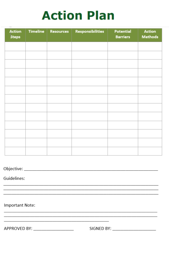 action plan templates word