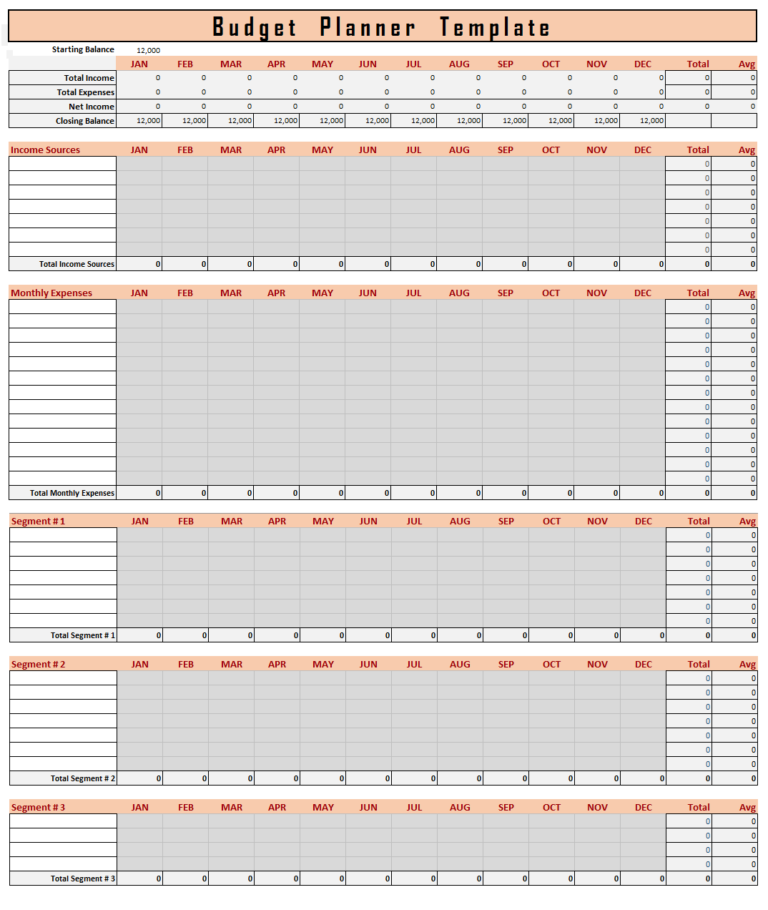 Free Budget Planner Template Free Word Excel Templates Free Budget Planner Template Free Word Excel Templates