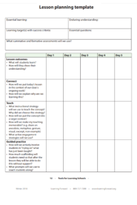 Teacher and Student Lesson Plan Template | Free Word & Excel Templates