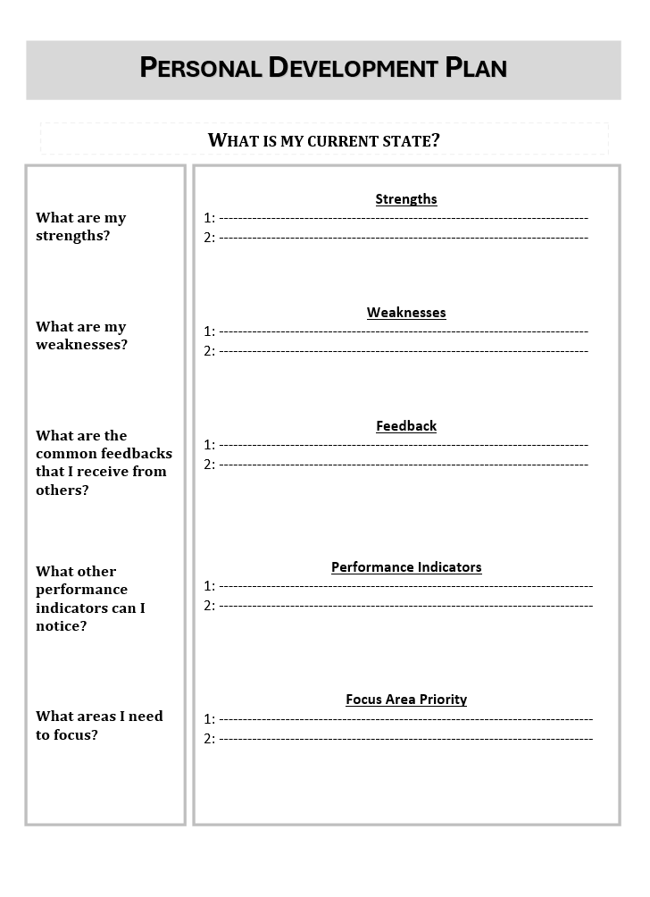 Personal Development Plan Template