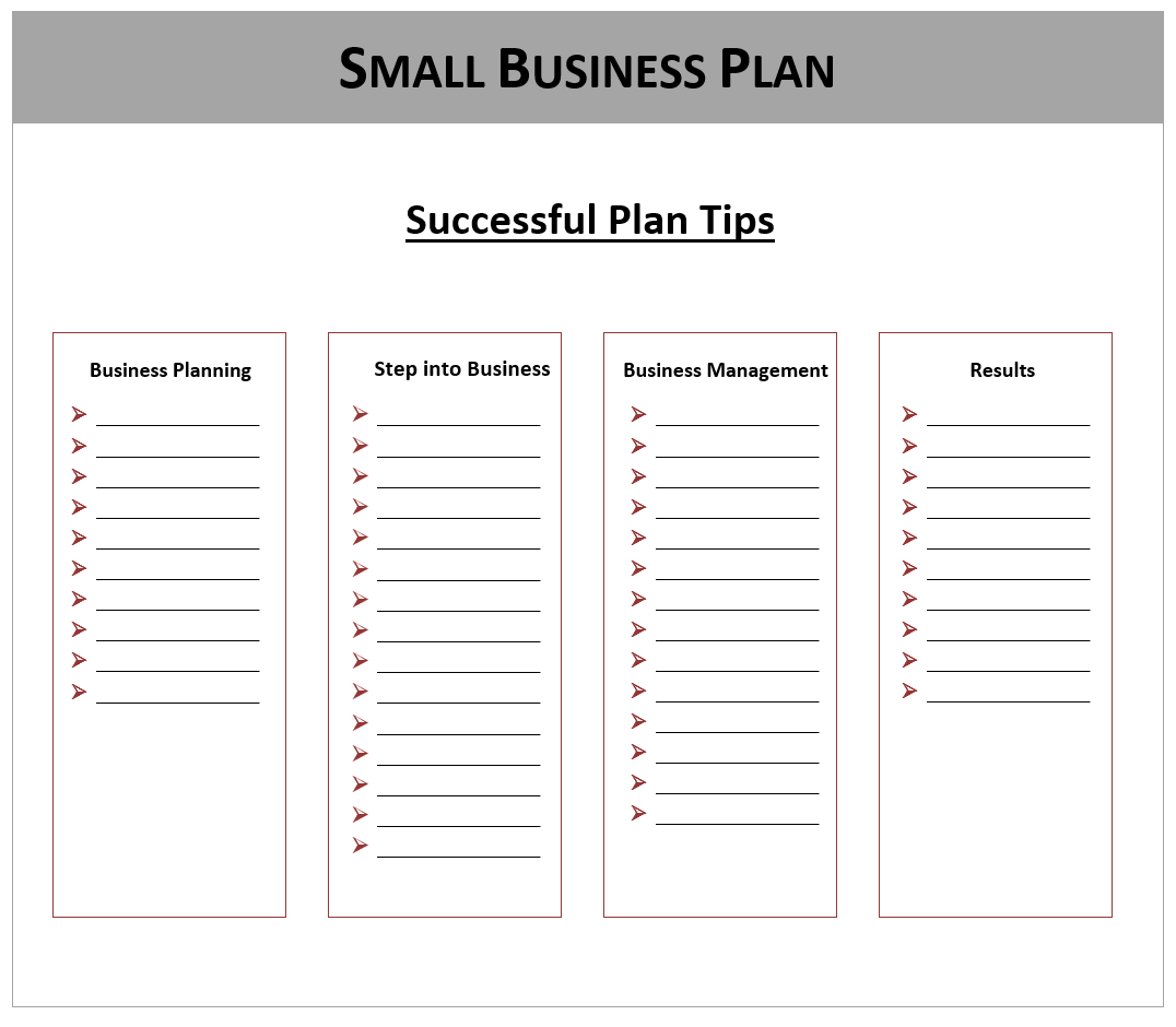 Free Small Business Plan Template Free Word & Excel Templates