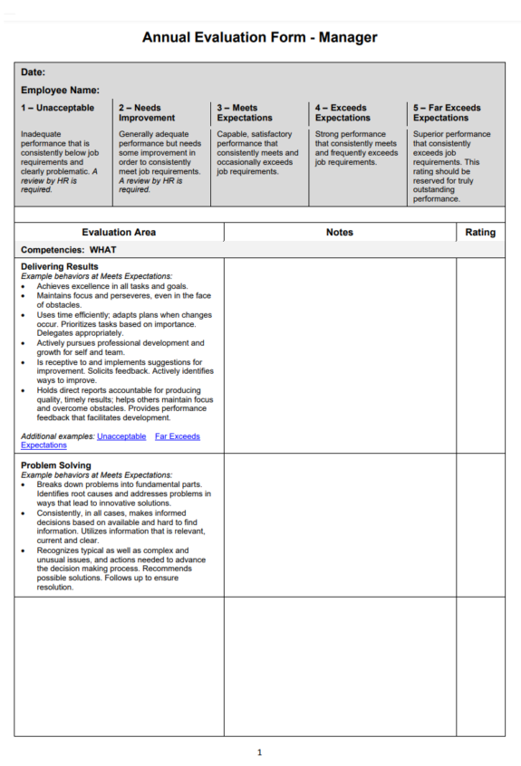 Human Resource Evaluation Plan Template | Free Word & Excel Templates