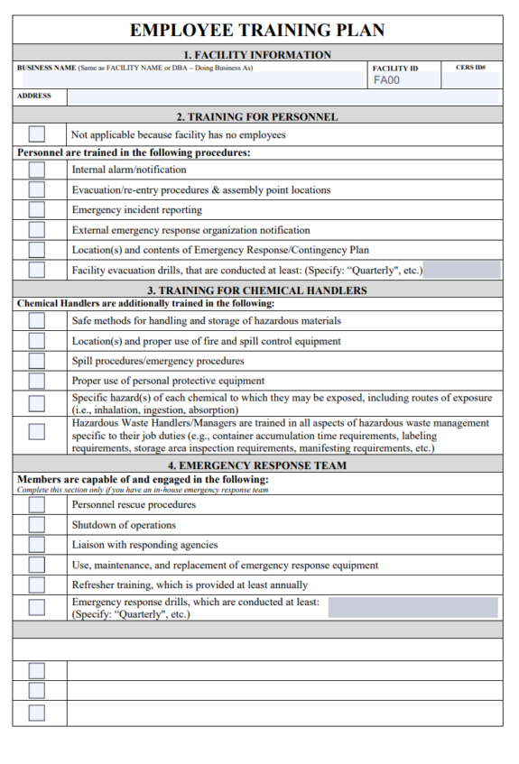 Employee Training Plan Template | Free Word & Excel Templates