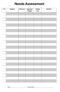 Needs Assessment Template | Free Word & Excel Templates