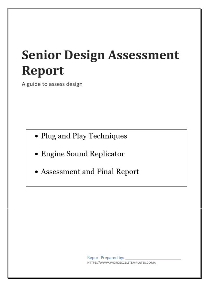 Assessment Report Template