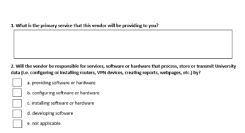 Vendor Assessment Template