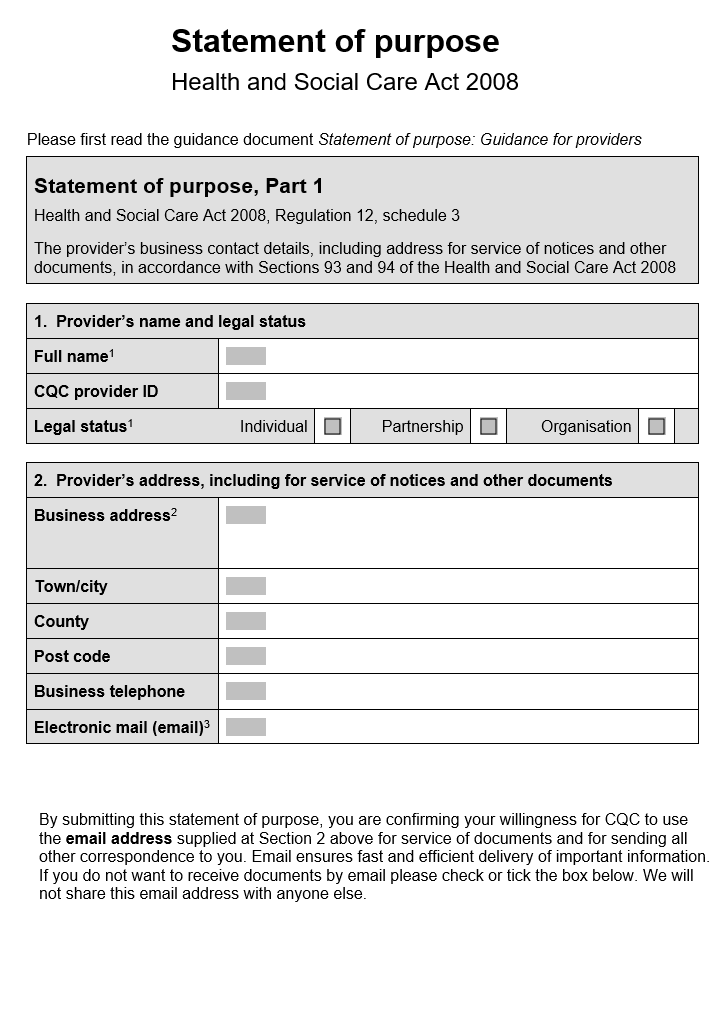 Statement of Purpose Format