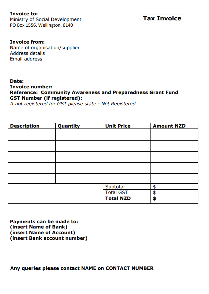 Tax Invoice Template PDF