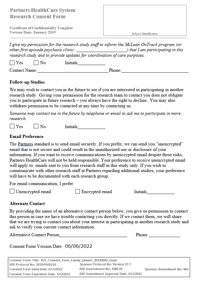 Certificate of Confidentiality Format
