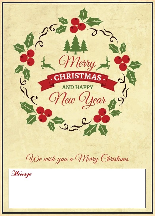 Merry Christmas Card Template