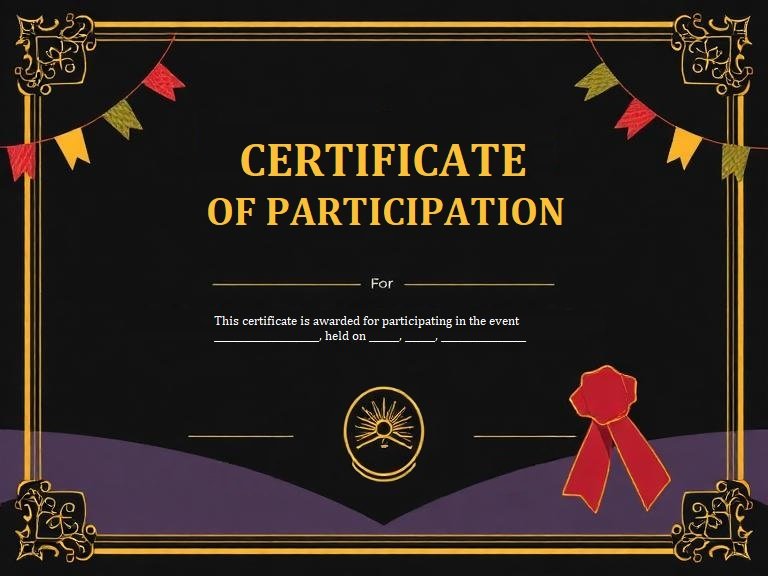 Blank Certificate of Participation Template