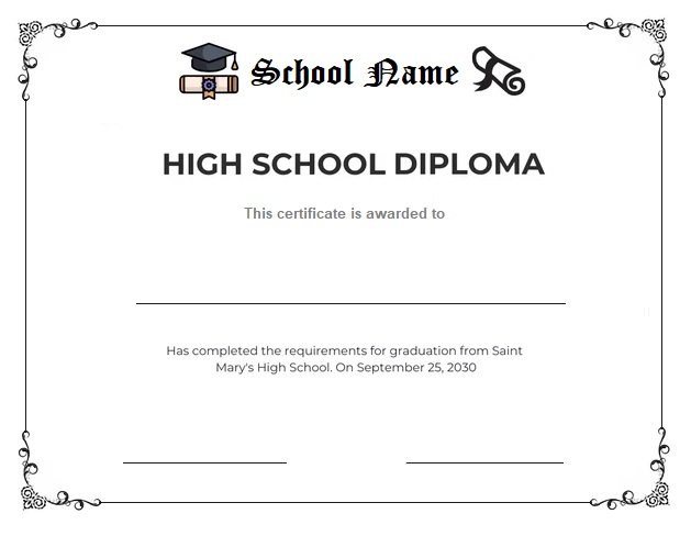Degree Certificate Format