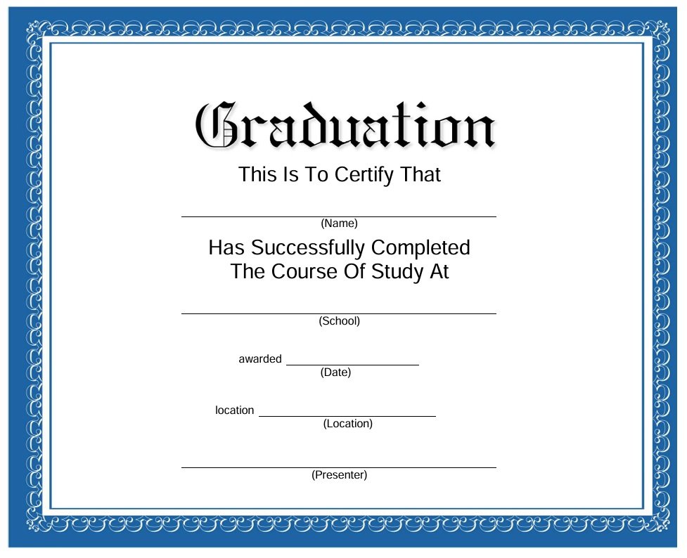 Degree Certificate Template